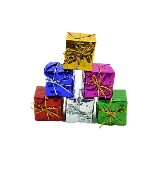 Yıllbaşı Çam Ağacı Süsü Hediye Paketi Figürlü Noel Ağacı Süsü 12 Li 3 cm - 5