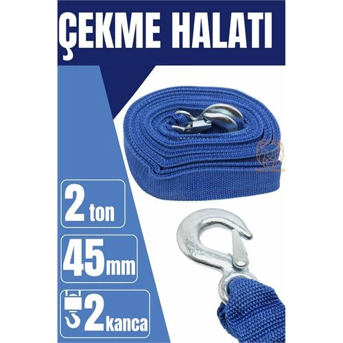 Çekme Halatı Driver 2 Ton 4 Metre Kemer Model Araç