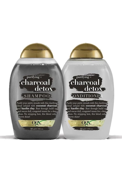 Organix Charcoal Detox Şampuan 385 ml + Saç Kremi 385 ml