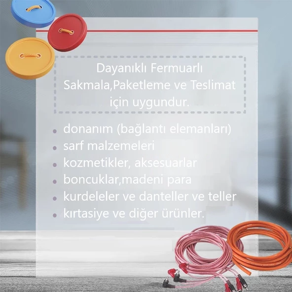 Kilitli Şeffaf Torba 4x4 Cm Aksesuar,Madeni para,Boncuk ve Buzdolabı Saklama Poşeti (100adet) - 4