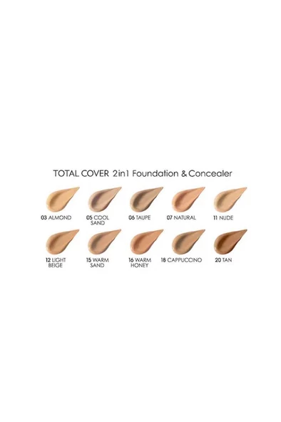Golden Rose Total Cover Foundation 03 Almond 30 ml - Resim 2