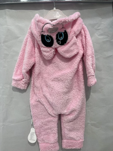 ugurbocegicocuk Panda Baskılı Kapşonlu Welsoft Bebek Tulum 1223 - 10