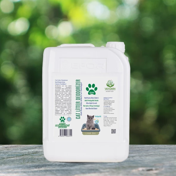 VETORİN Cat Litter Deodorizer – Kedi Kumu Koku Giderici 20 LT