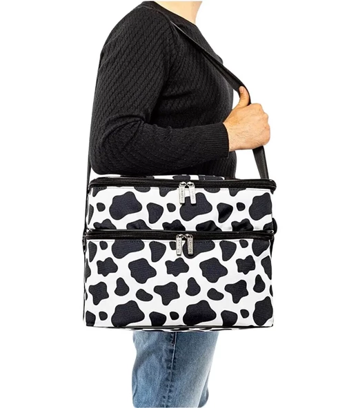 Kamp Piknik Termal Soğutucu Yalıtımlı Buzluk Termos Çanta 2’li Set - 960 Dalmaçya Desenli - 9