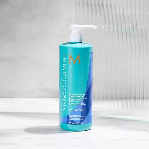 Moroccanoil Blonde Perfecting Purple Shampoo 1000 ml - 2
