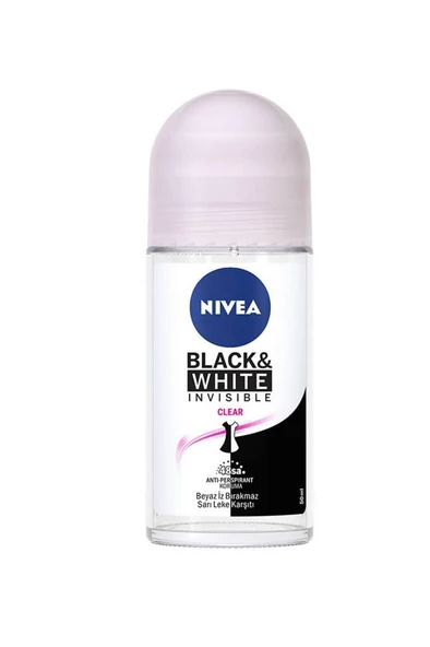 Nivea Black & White Clear Roll On Deodorant 50 ml