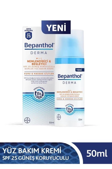 Bepanthol Derma Nemlendirici & Besleyici SPF25 Yüz Kremi 50 ml