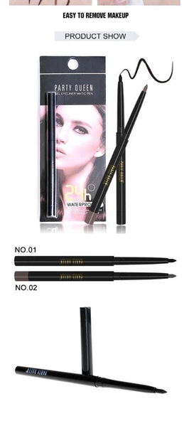 Party Queen Matic Pen 02 Brown Gel Eyeliner - 2
