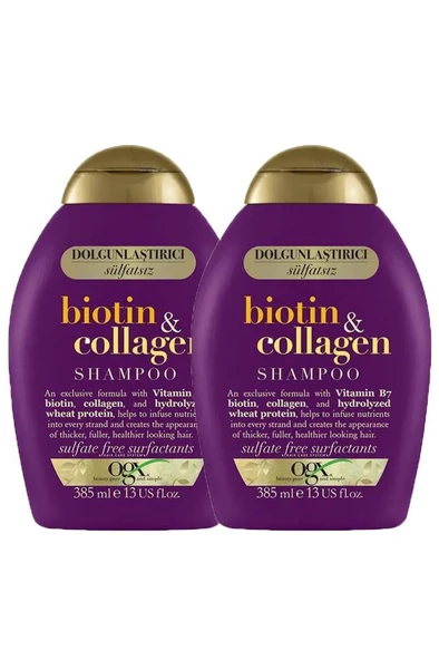 Organix Biotin & Collagen Şampuan 385 ml x2 Adet