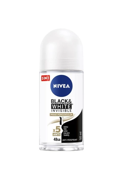 Nivea Black&White İpeksi Pürüzsüzlük Roll On Deodorant 50 ml