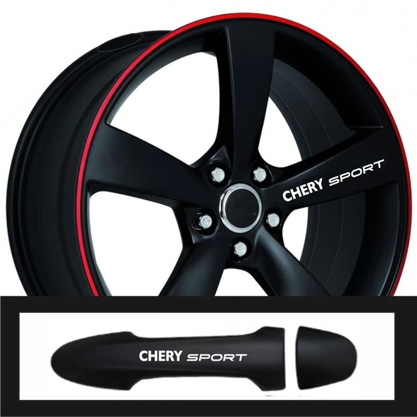 Chery İçin Uyumlu Aksesuar Oto Kapı Kolu/Jant Sticker 10 Adet 10*1,5 Cm