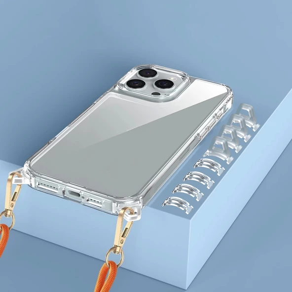 Apple iPhone 16 Pro Max Kılıf Airbagli Takılabilir Askı Aparatlı Redclick Snap Silikon Kapak - 3