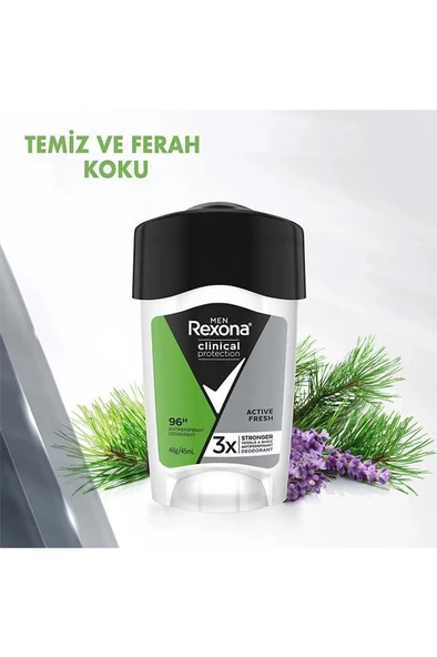 Rexona Clinical Protection Shower Cream Men Stick Deodorant 45 ml - 4