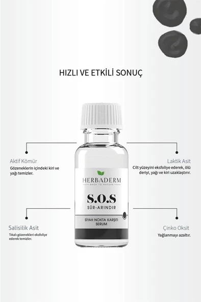 Herbaderm S.O.S Siyah Nokta Karşıtı Serum 20 ml - 2