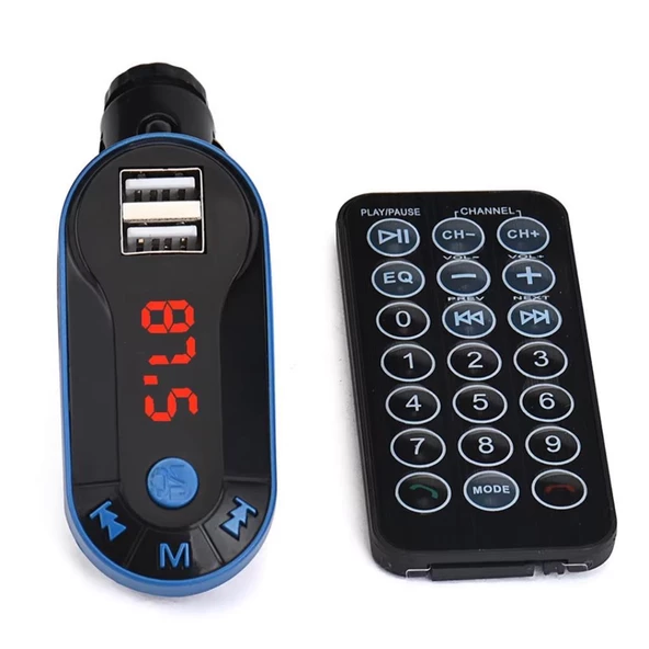 Bt-fm Modulatör Çi̇ft Usb/sd/mp3 12-24 Volt Hafizasiz Bluetooth Fm Transmitter - 2