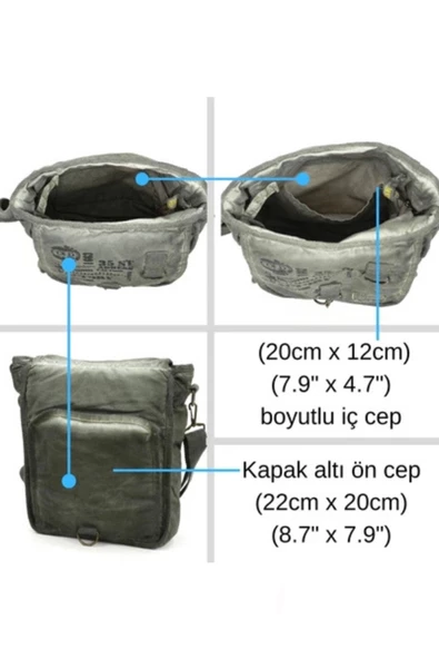 Old cotton cargo 8184 New Ferdosi Postacı Omuz Çantası - 2