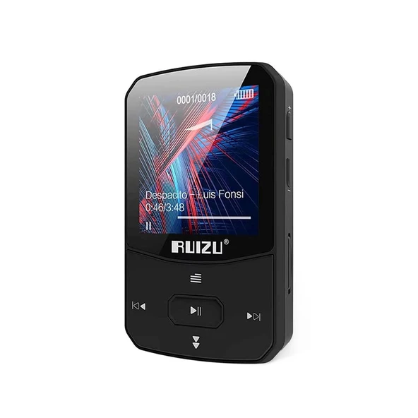 Ruizu X52 MP3 Çalar Bluetooth 5.0 8GB FM Radyo Pedometre Saat - 7