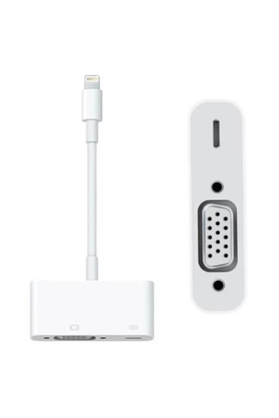 Lightning to VGA Adaptörü MD825ZM/A Iphone Ipad Ipod Çevirici Dönüştürücü Adaptör