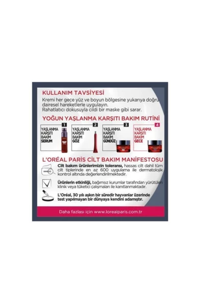 L'oreal Paris Dermo Revitalift Laser X3 Yoğun Yaşlanma Karşıtı Gece Kremi 50 Ml - 5