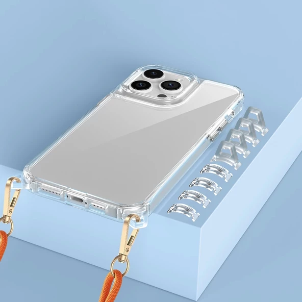 Apple iPhone 14 Pro Max Kılıf Airbagli Takılabilir Askı Aparatlı Redclick Snap Silikon Kapak - 4