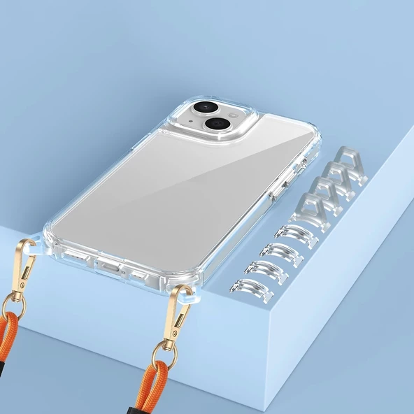 Apple iPhone 15 Kılıf Airbagli Takılabilir Askı Aparatlı Redclick Snap Silikon Kapak - Resim 6