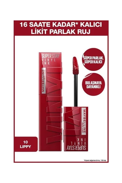 Maybelline New York Super Stay Vinyl Ink 10 Lippy Ruj ürün görseli