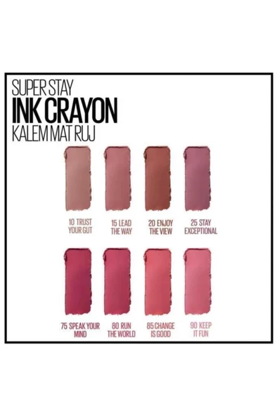Maybelline New York Super Stay Ink Crayon 10 Trust Your Gut Ruj - 2