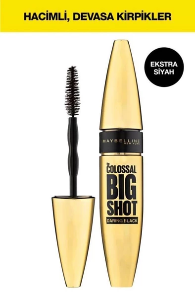 Maybelline New York The Colossal Big Shot Daring Black Maskara Ekstra Siyah