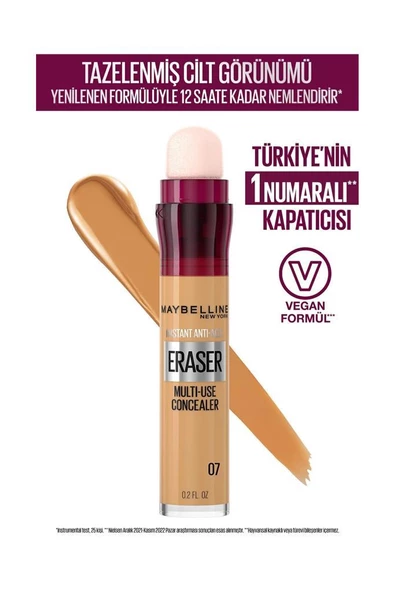 Maybelline New York Instant Anti Age Eraser 07 Sand Kapatıcı