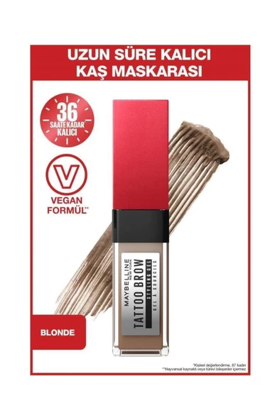 Maybelline New York Tattoo Brow 250 Blonde Kaş Maskarası