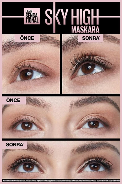 Maybelline New York Lash Sensational Sky High 01 Ekstra Siyah Maskara - 3