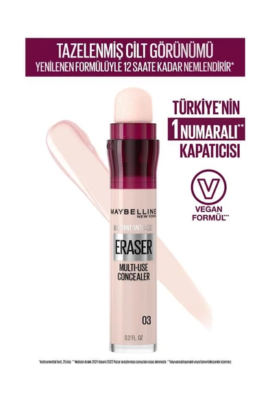 Maybelline New York Instant Anti Age Eraser 03 Fair Kapatıcı