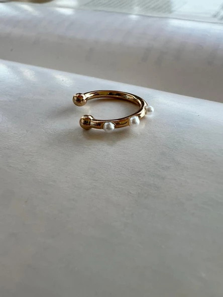 İNCİLİ MİNİ SIKIŞTIRMALI KIKIRDAK KÜPE - Resim 4