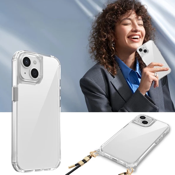 Apple iPhone 13 Kılıf Airbagli Takılabilir Askı Aparatlı Redclick Snap Silikon Kapak - 4