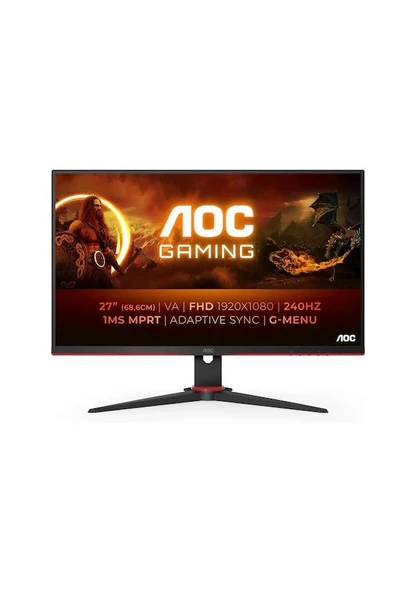 AOC 27G2ZNE/BK 27" 1 ms Full HD 240 Hz Oyuncu Monitörü