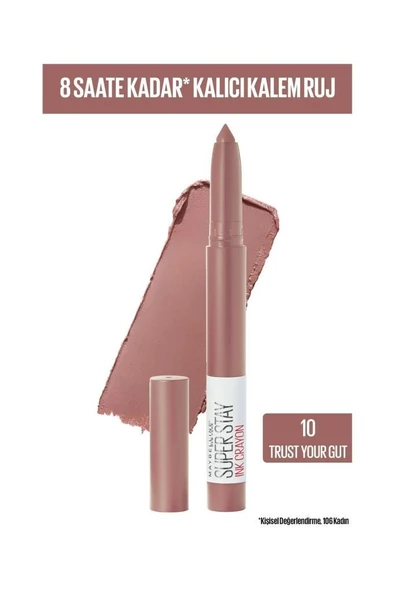 Maybelline New York Super Stay Ink Crayon 10 Trust Your Gut Ruj