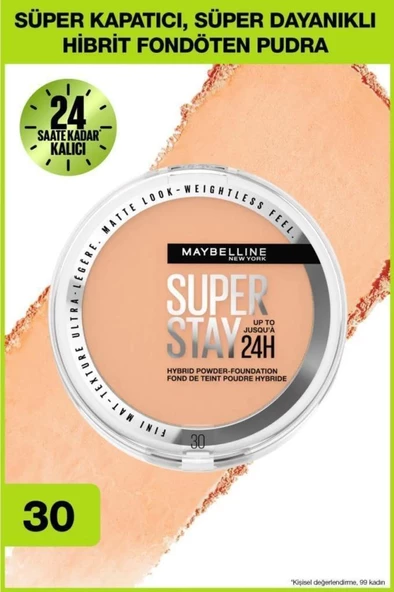 Maybelline New York Super Stay 24H Pudra-Fondöten 30