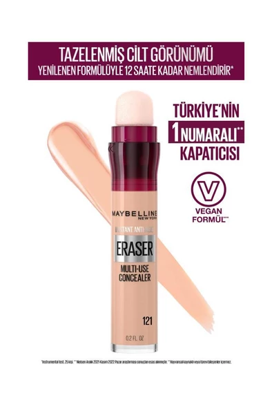 Maybelline New York Instant Anti Age Eraser 121 Light Honey Kapatıcı