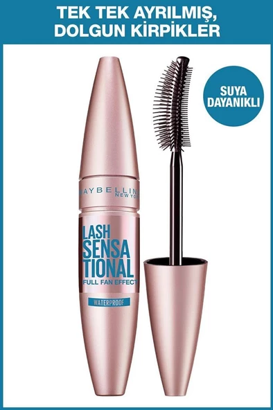 Maybelline New York Lash Sensational Waterproof Siyah Maskara