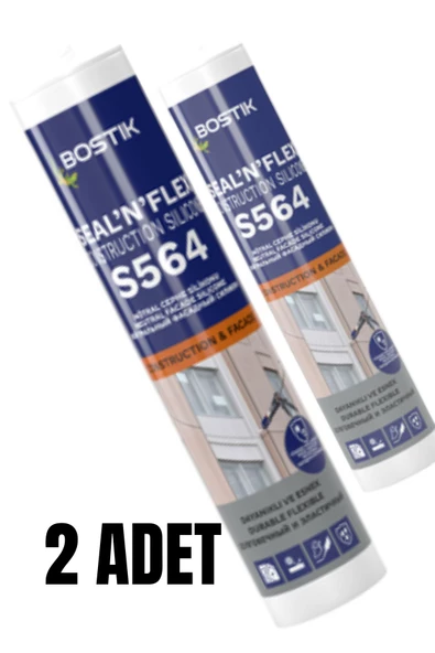 Bostik S564 Nötral Cephe Silikonu Beyaz x2 Adet - Resim 2
