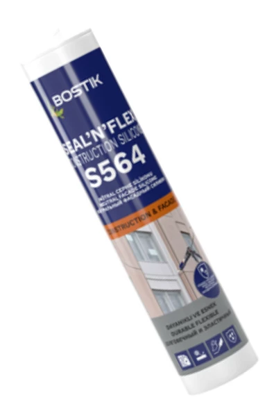 Bostik S564 Nötral Cephe Silikonu Beyaz - 2