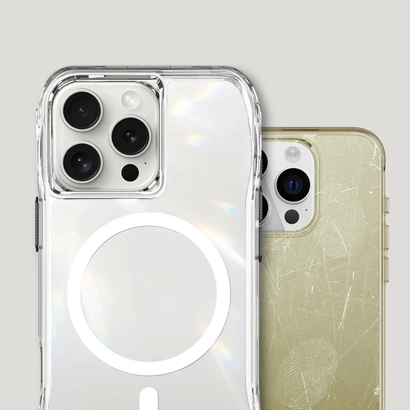 Apple iPhone 16 Pro Kılıf Magsafe Şarj Özellikli Airbagli Şeffaf Redclick İncek Kapak - Resim 9