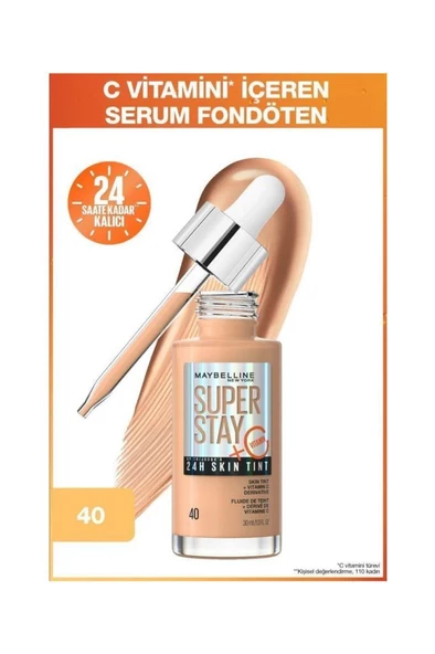 Maybelline New York Super Stay 24H Skin Tint 40 Fondöten