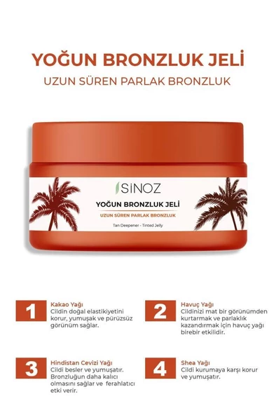 Sinoz Yoğun Bronzlaştırıcı Jel 200 ml - 3