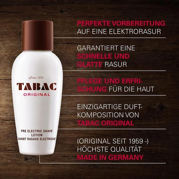 Tabac Pre Electric Shave Lotion 150 ml Tıraş Losyonu - 4