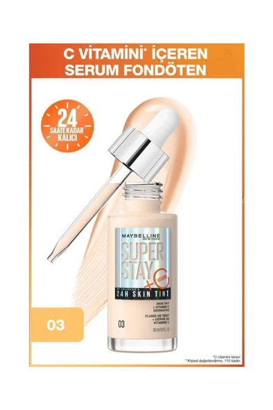Maybelline New York Super Stay 24H Skin Tint 03 Fondöten ürün görseli