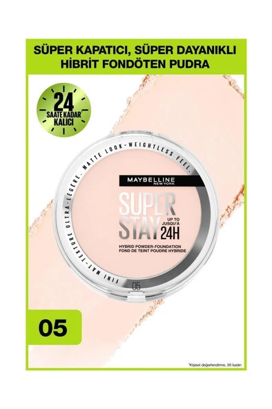 Maybelline New York Super Stay 24H Pudra-Fondöten 05