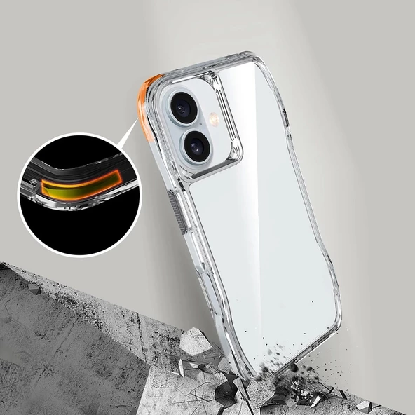Apple iPhone 16 Kılıf Airbagli Şeffaf Redclick İncek Kapak - 7