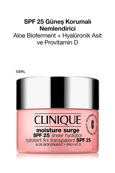 Clinique Moisture Surge SPF25 Sheer Hydrator 50 ml Yüz Nemlendirici - 2