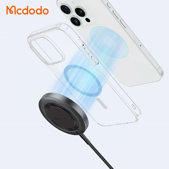 Mcdodo CH-5490 True 15W İphone Kablosuz Şarj Cihazı Siyah - 4